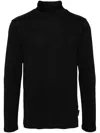 Agnès B. High-collar Panama T-shirt In Black