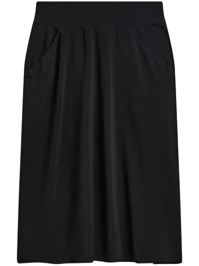 Agnès B. High-waisted Midi Skirt In Black