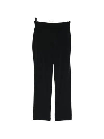 Agnès B. High-waisted Straight-leg Trousers In Black
