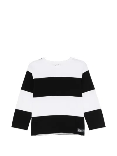 Agnès B. Horizontal-stripe T-shirt In Black