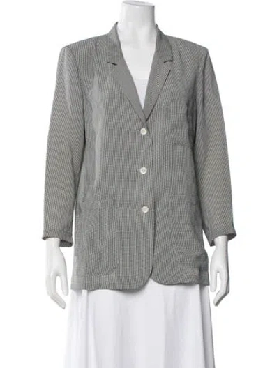 Pre-owned Agnès B. Houndstooth Print Blazer In Multi