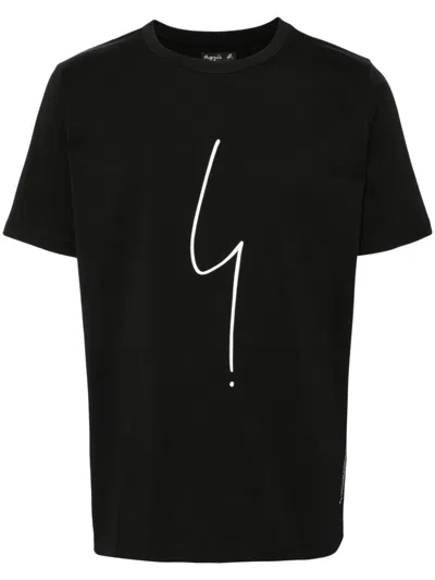 Agnès B. Irony Mark T-shirt In Black