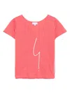 Agnès B. Graphic-print Linen T-shirt In Pink