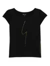 Agnès B. Irony-print T-shirt In Black