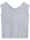 Agnès B. Kazi Monogram-print Tank Top In 灰色