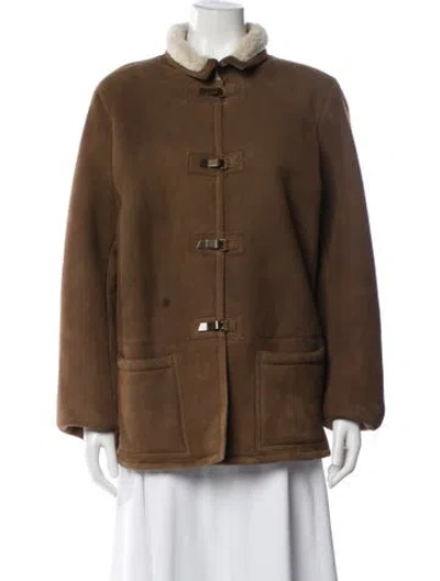 Pre-owned Agnès B. Lamb Leather Jacket In Multi