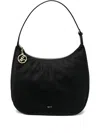 Agnès B. Large Logo-plaque Shoulder Bag In Black