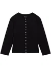 Agnès B. Button-down Cotton Cardigan In Black