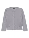 Agnès B. Le Petit Snap Cardigan In Grey