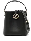 Agnès B. Leather Bucket Bag In Black
