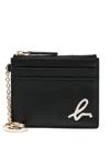 Agnès B. Leather Card Case In Black