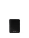 Agnès B. Leather Card Case In Black