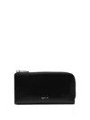 Agnès B. Leather Card Case In Black