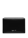 Agnès B. Leather Card Case In Black