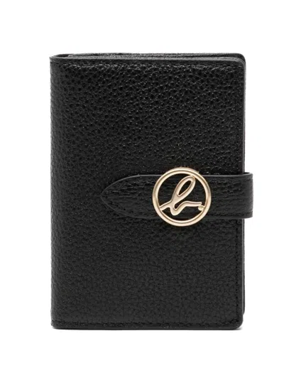 Agnès B. Leather Card Case In Black