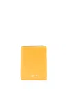 Agnès B. Leather Card Case In Yellow