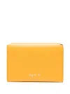 Agnès B. Leather Card Case In Yellow