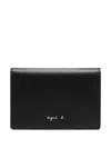 Agnès B. Leather Card Case In 黑色