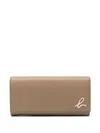 Agnès B. Leather Long Wallet In Brown