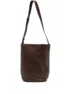 Agnès B. Leather One Shoulder Bag In Brown