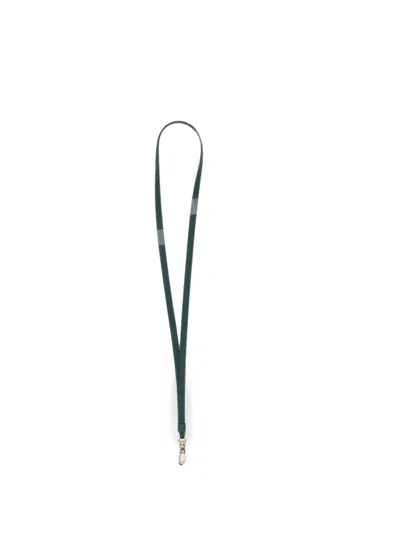 Agnès B. Leather Pass Holder In Green