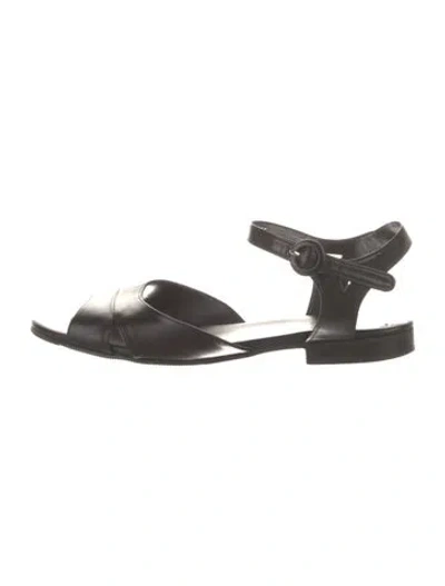 Pre-owned Agnès B. Leather Sandals In Black