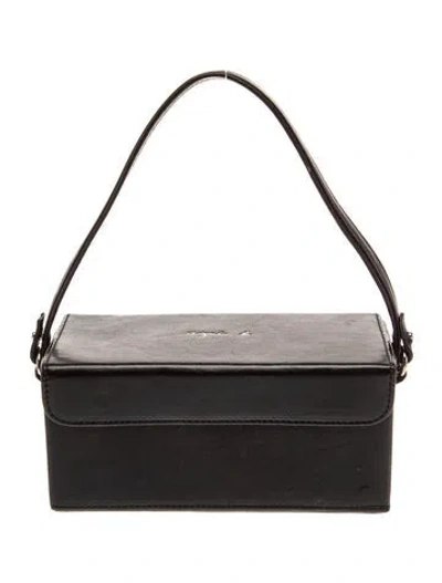 Pre-owned Agnès B. Leather Shoulder Bag In Black