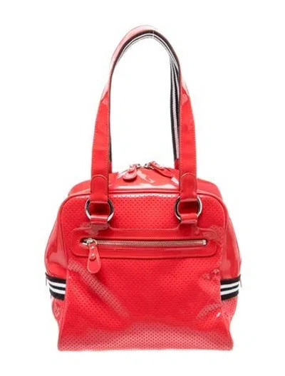 Pre-owned Agnès B. Leather Shoulder Bag In Red