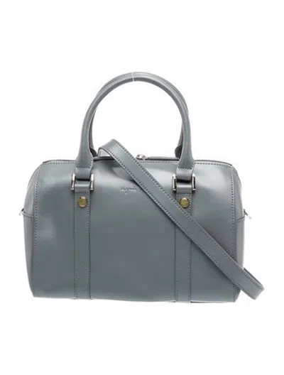 Pre-owned Agnès B. Leather Top Handle Bag In Grey