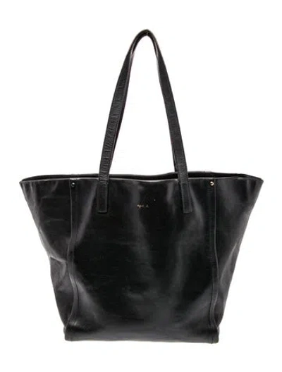 Pre-owned Agnès B. Leather Tote In Black