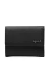 Agnès B. Leather Wallet In Black