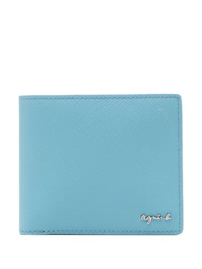 Agnès B. Leather Wallet In Blue