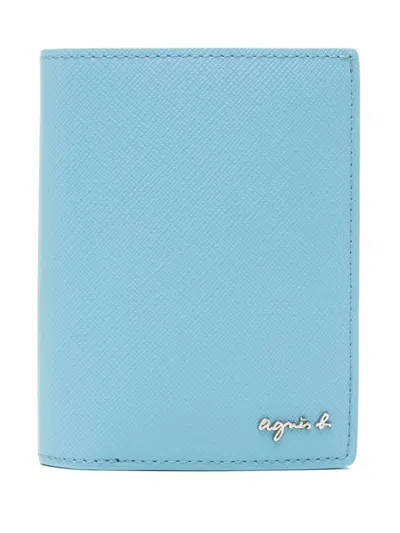 Agnès B. Leather Wallet In Blue