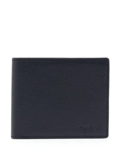 Agnès B. Leather Wallet In Blue