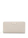Agnès B. Leather Wallet In Neutral