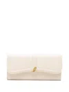 Agnès B. Leather Wallet In Neutral