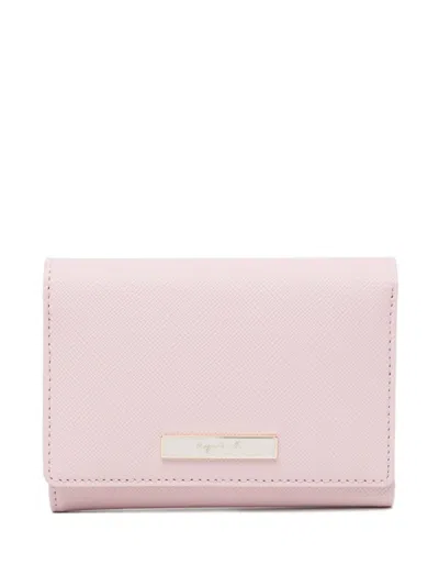 Agnès B. Leather Wallet In Pink