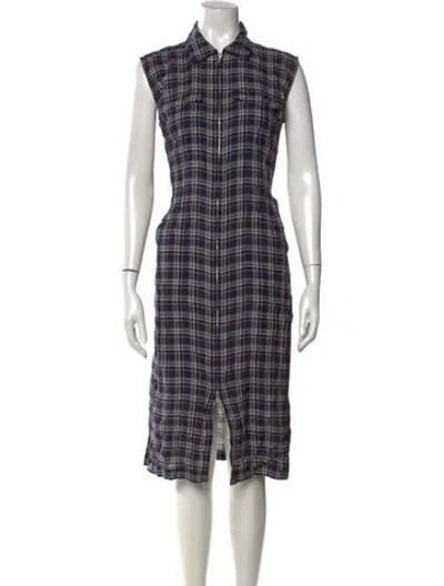 Pre-owned Agnès B. Linen Knee-length Dress In Multi