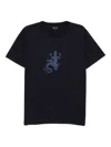Agnès B. Lizard-print T-shirt In Blue