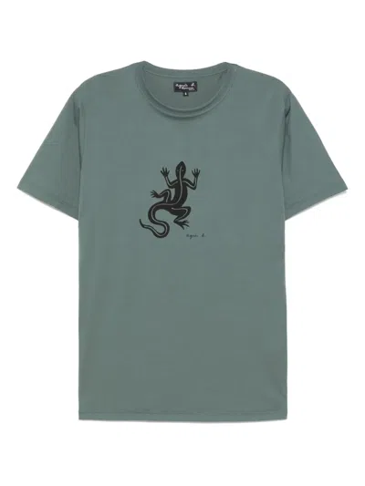 Agnès B. Lizard Printed T-shirt In Green
