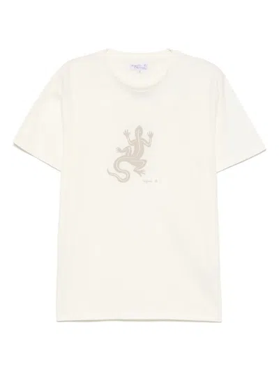 Agnès B. Lizard Printed T-shirt In Neutrals