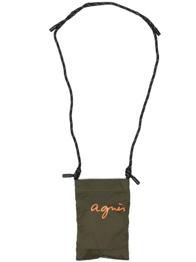 Agnès B. Mini Logo Crossbody Bag In 绿色