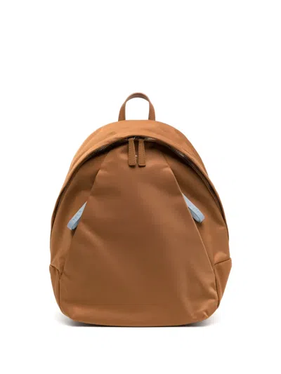 Agnès B. Logo-appliqué Backpack In Brown
