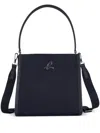 Agnès B. B-logo Leather Tote Bag In Blue