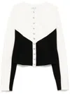 Agnès B. Logo Button Cardigan In Neutrals