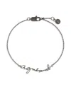 Agnès B. Logo Chain Bracelet In Black