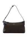 Agnès B. Logo Charm Shoulder Bag In Blue