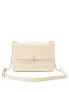 Agnès B. Logo-plaque Leather Crossbody Bag In Neutrals