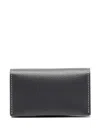 Agnès B. Logo Debossed Folded Key Holder In Blue