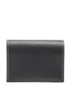 Agnès B. Logo Debossed Folded Leather Wallet In Blue